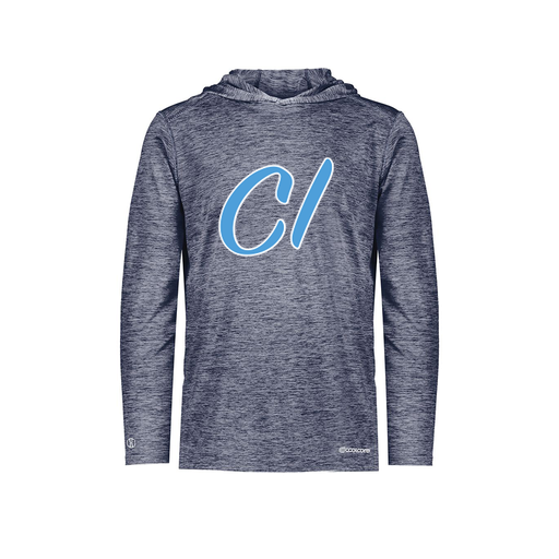 [FOLHCGNV-YS-LOGO3] Decker Youth Charge Hoodie (Youth S, Navy, Logo 3)